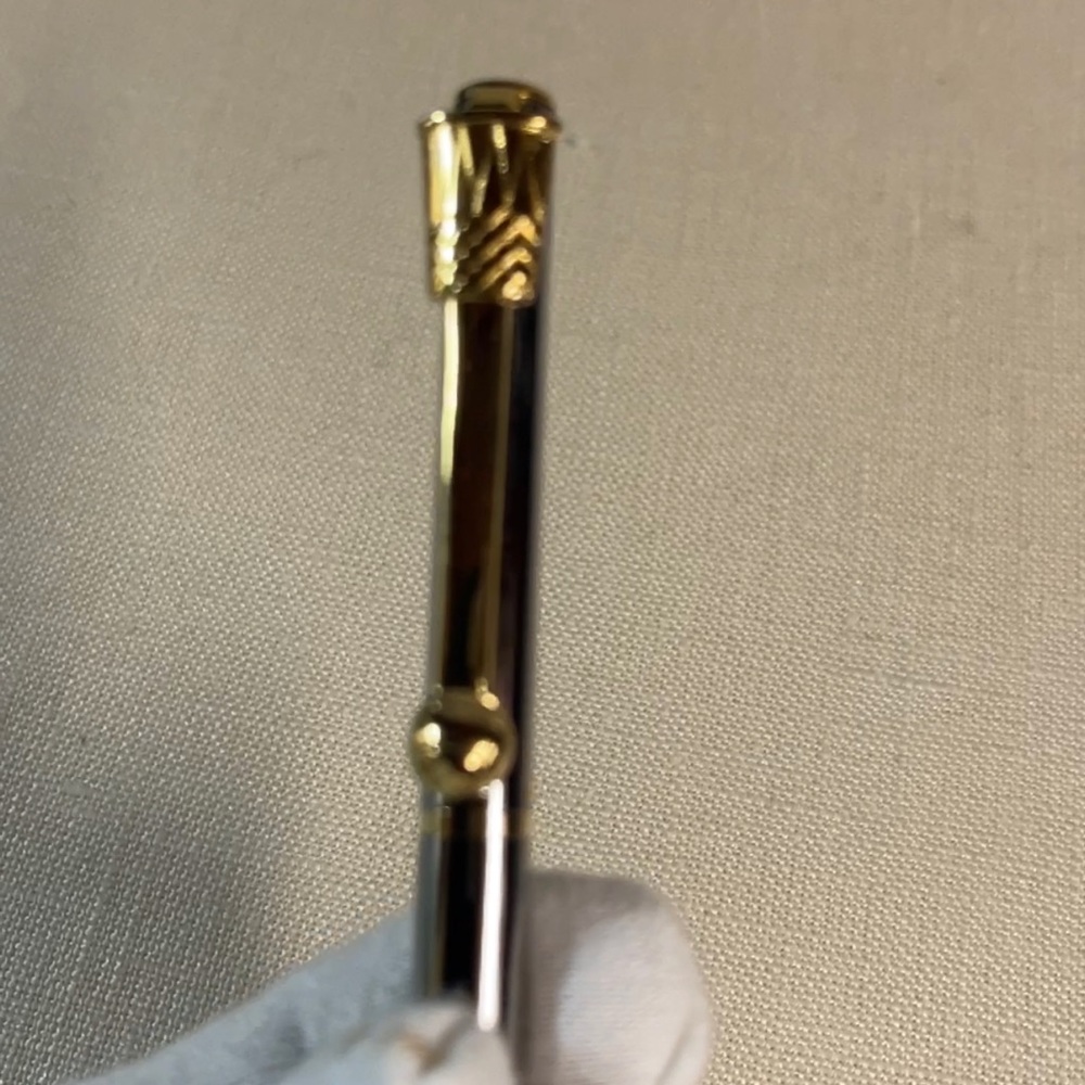 Sterling Silver Gold Tone Basketball Retractable Pen